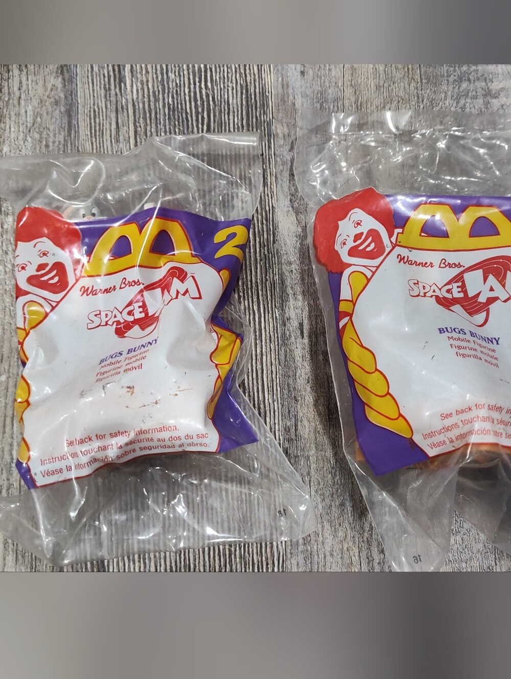 1996 Vintage McDonald's Happy Meal Space Jam Bugs Bunny, Number 2, unopened